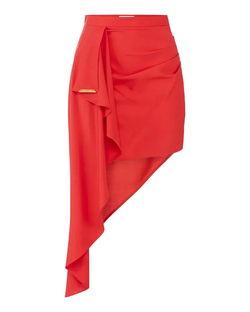 Elisabetta Franchi Cool asymmetric draping skirt - Rot Rot