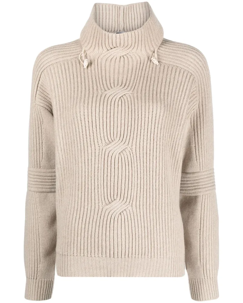 Giorgio Armani Kaschmirpullover mit Stehkragen - Nude Nude