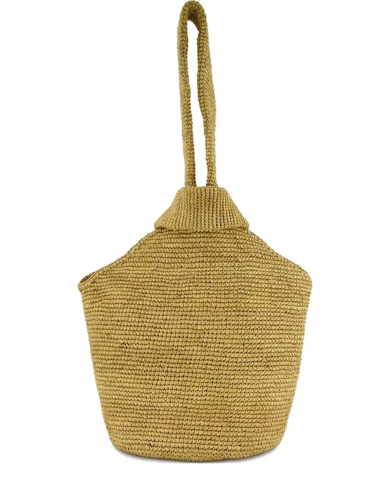 Sensi Studio Schultertasche aus Stroh - Nude Nude