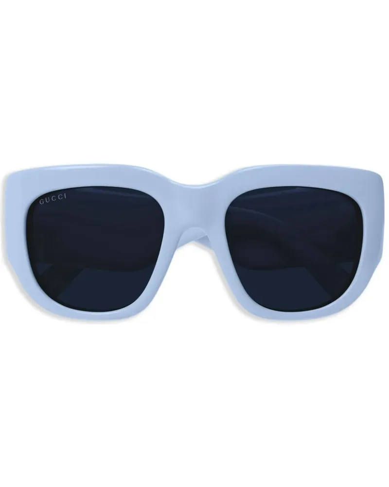 Gucci Sonnenbrille mit GG-Motiv - Blau Blau