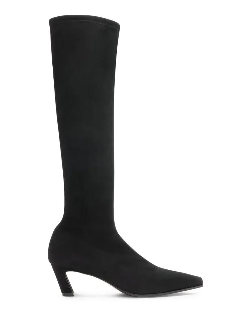 Stuart Weitzman Stassi Stiefel aus Wildleder - Schwarz Schwarz