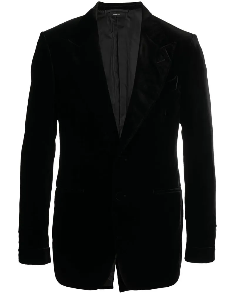 Tom Ford Sakko aus Samt - Schwarz Schwarz