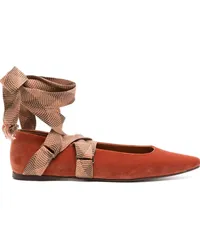 Ulla Johnson Arlo Ballerinas aus Samt Braun