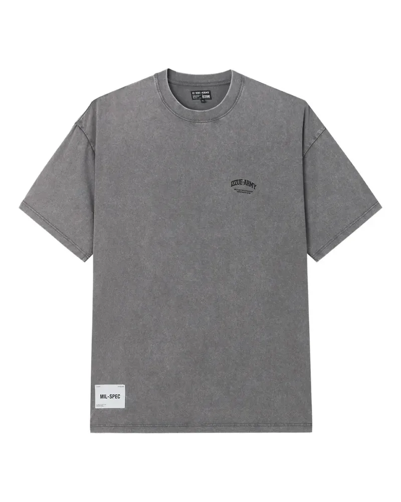 Izzue logo-print T-shirt - Grau Grau