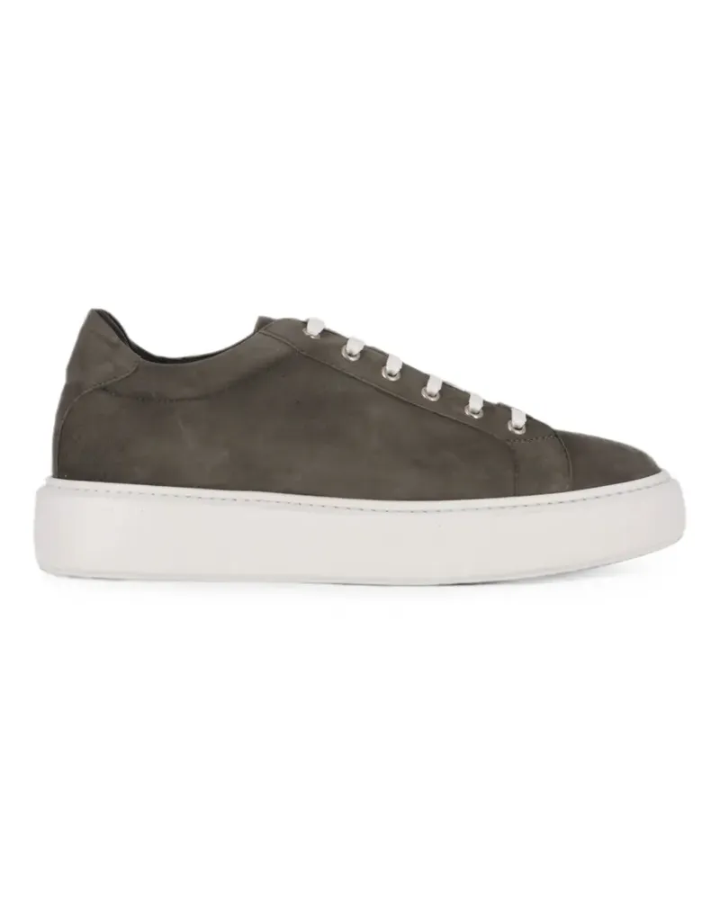 Isaia lace-up suede sneakers - Grau Grau
