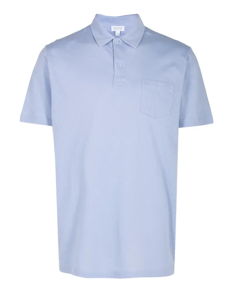 Sunspel Riviera Poloshirt - Blau Blau