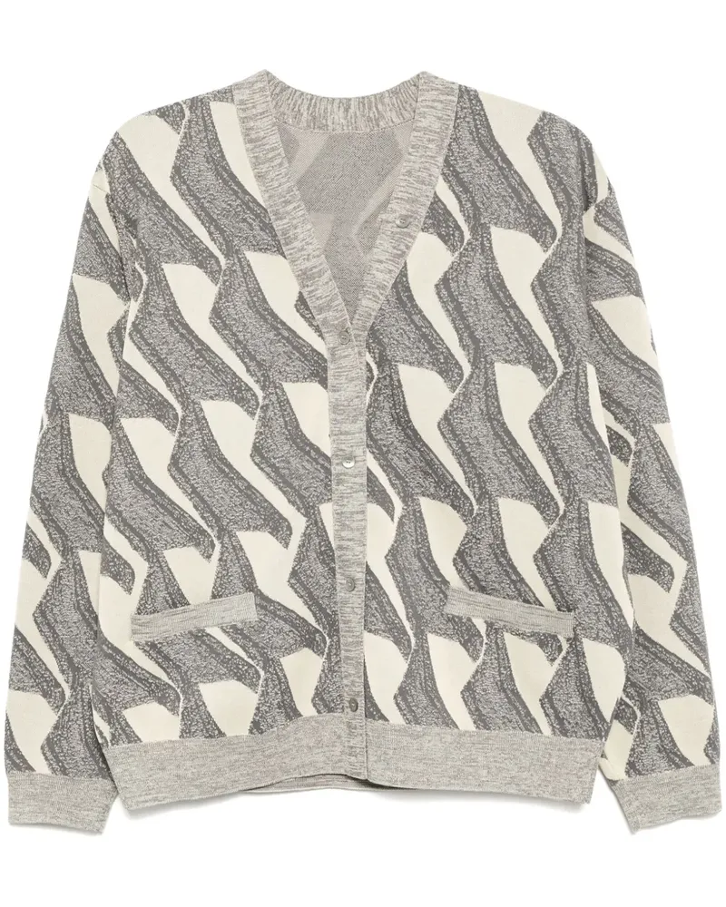 JNBY Gemusterter Cardigan - Grau Grau