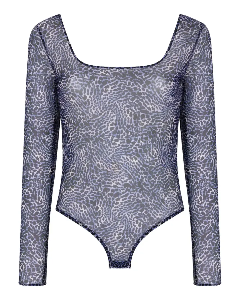 Aubade Vibrant Emotion Body mit Leopardenprint - Blau Blau