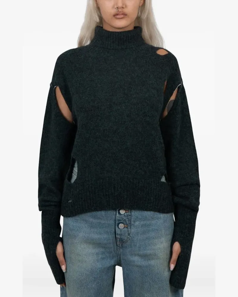 Jean Paul Gaultier Pullover mit Stehkragen - Schwarz Schwarz