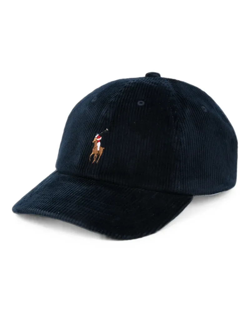 Ralph Lauren Baseballkappe aus Cord mit Logo - Blau Blau