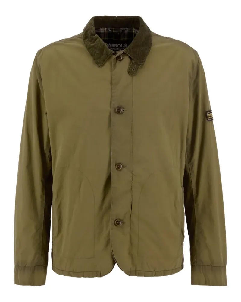 Barbour corduroy-collar cotton jacket - Grün Grün