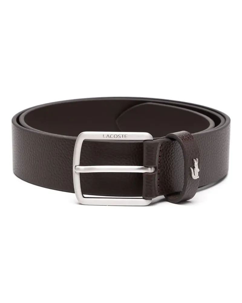 Lacoste Gürtel aus strukturiertem Leder - Braun Braun