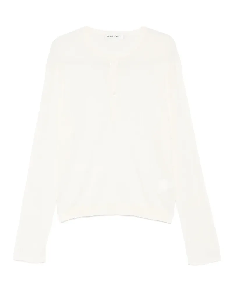 Our Legacy ribbed-knit T-shirt - Nude Nude