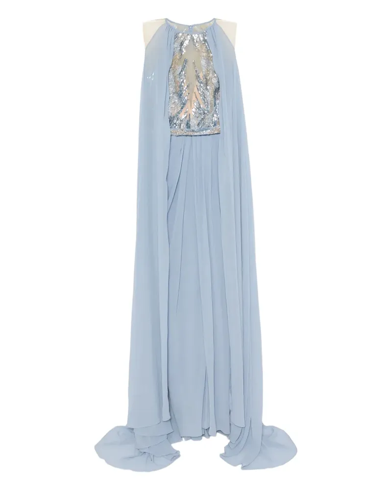 Saiid Kobeisy Kleid mit Falten - Blau Blau