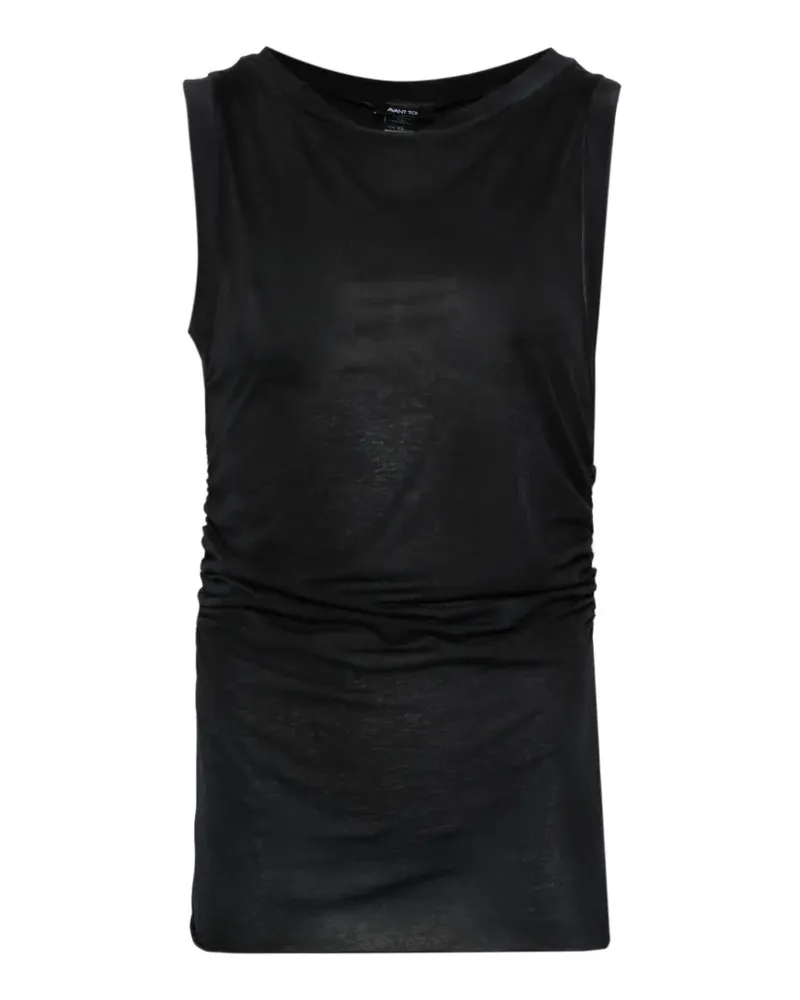 Avant Toi gerafftes Oberteil - Schwarz Schwarz