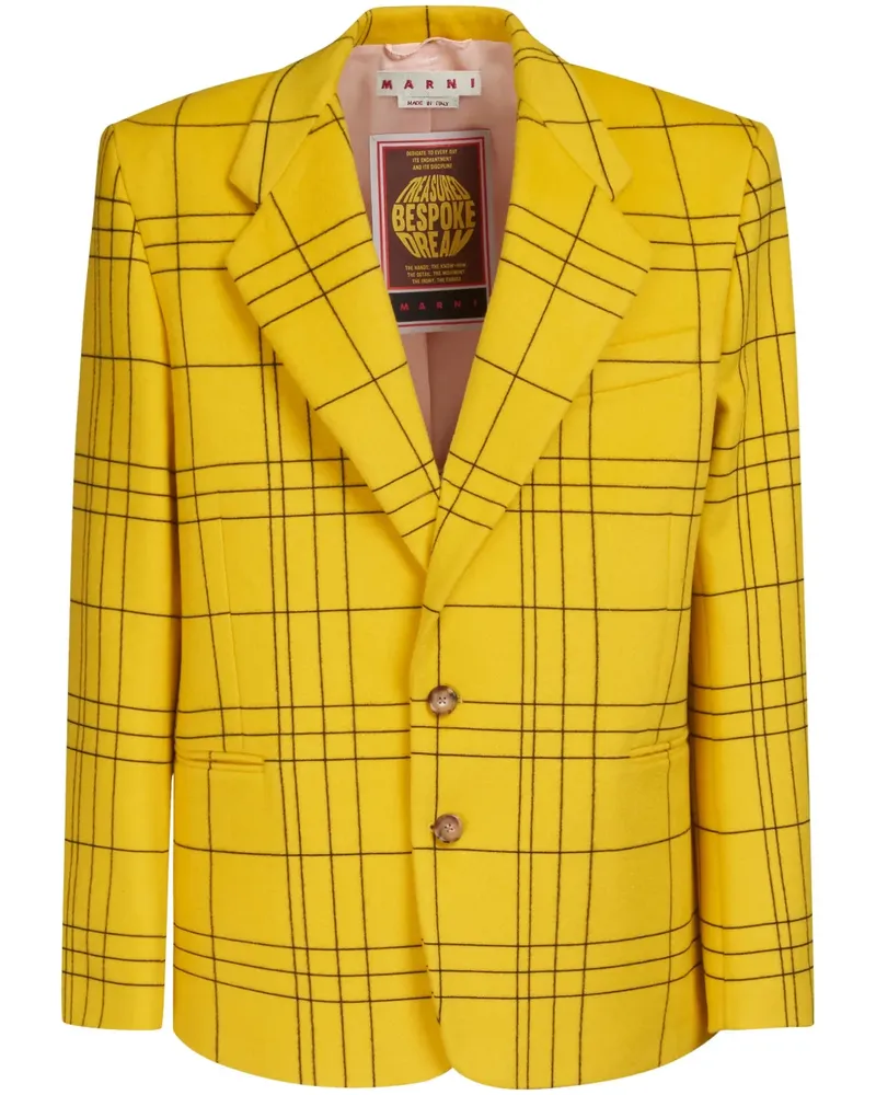 Marni Kariertes Sakko - Gelb Gelb