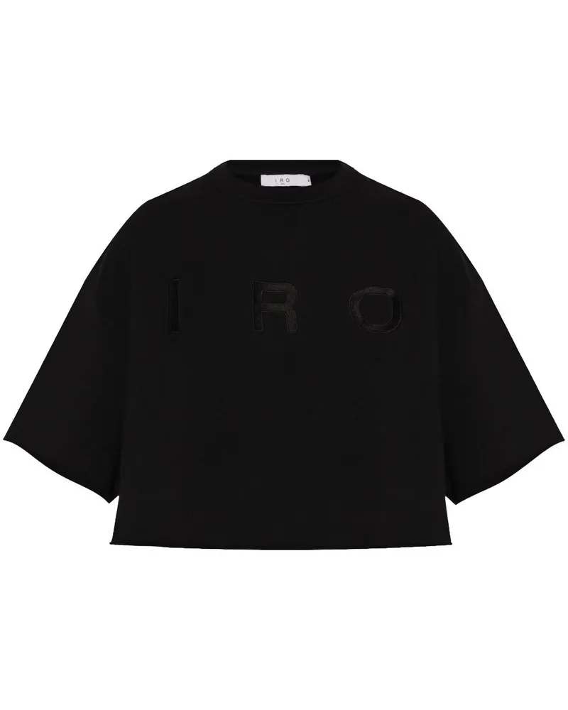 IRO Linda T-Shirt mit Logo-Print - Schwarz Schwarz