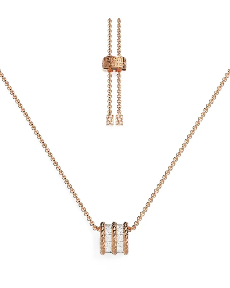 APM Monaco Cordage Halskette mit Kristallen - Gold Gold