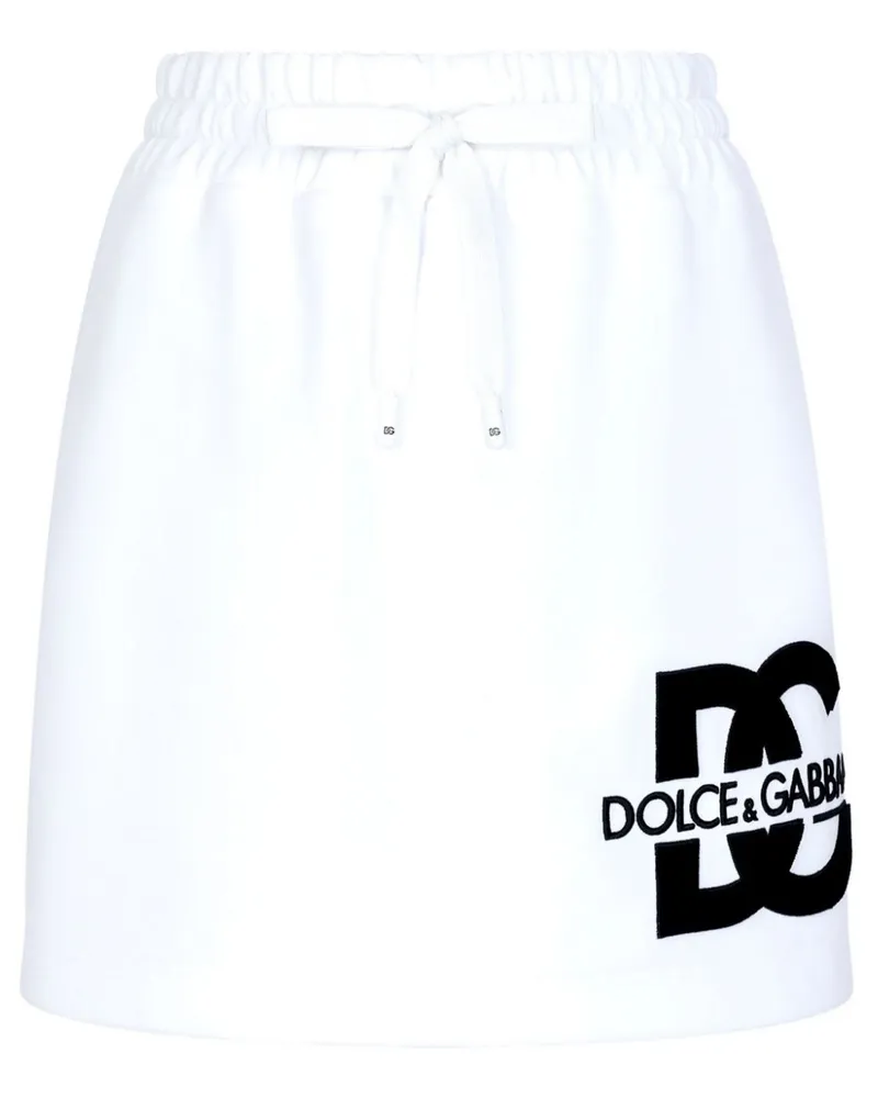 Dolce & Gabbana Minirock mit Logo-Print - Weiß Weiß