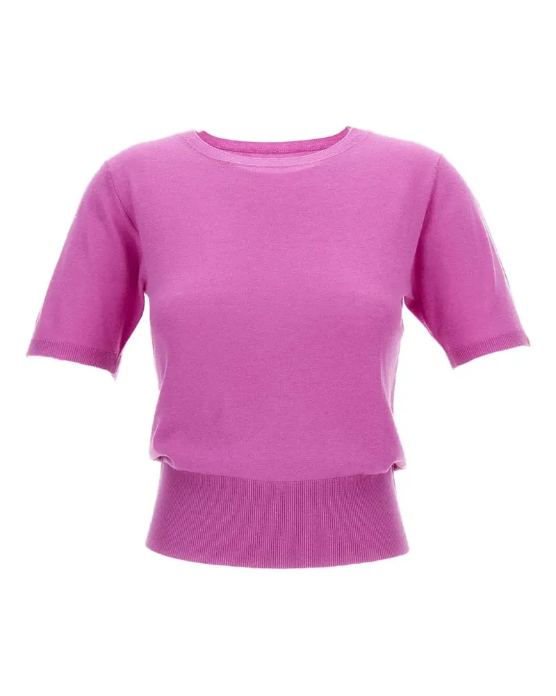 extreme cashmere Noor fine-knit short-sleeve sweater - Violett Violett