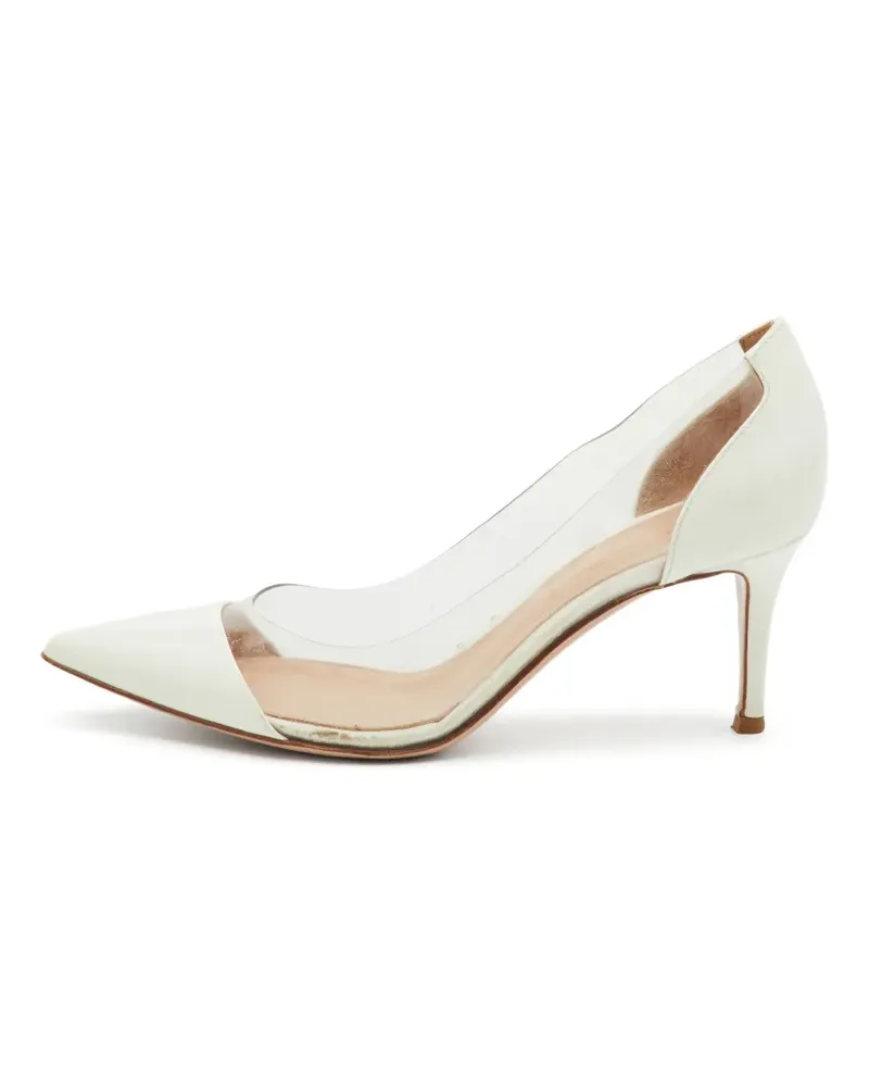 Gianvito Rossi Plexi pointed-toe pumps - Weiß Weiß