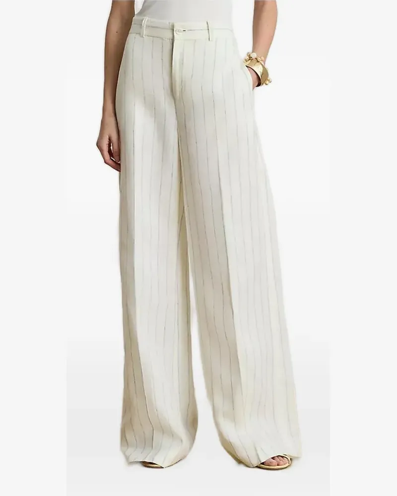 Ralph Lauren pinstripe-pattern palazzo pants - Weiß Weiß