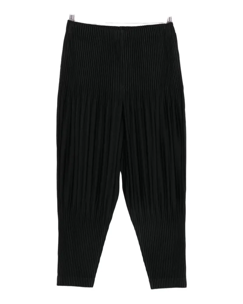 Issey Miyake pleated tapered trousers - Schwarz Schwarz