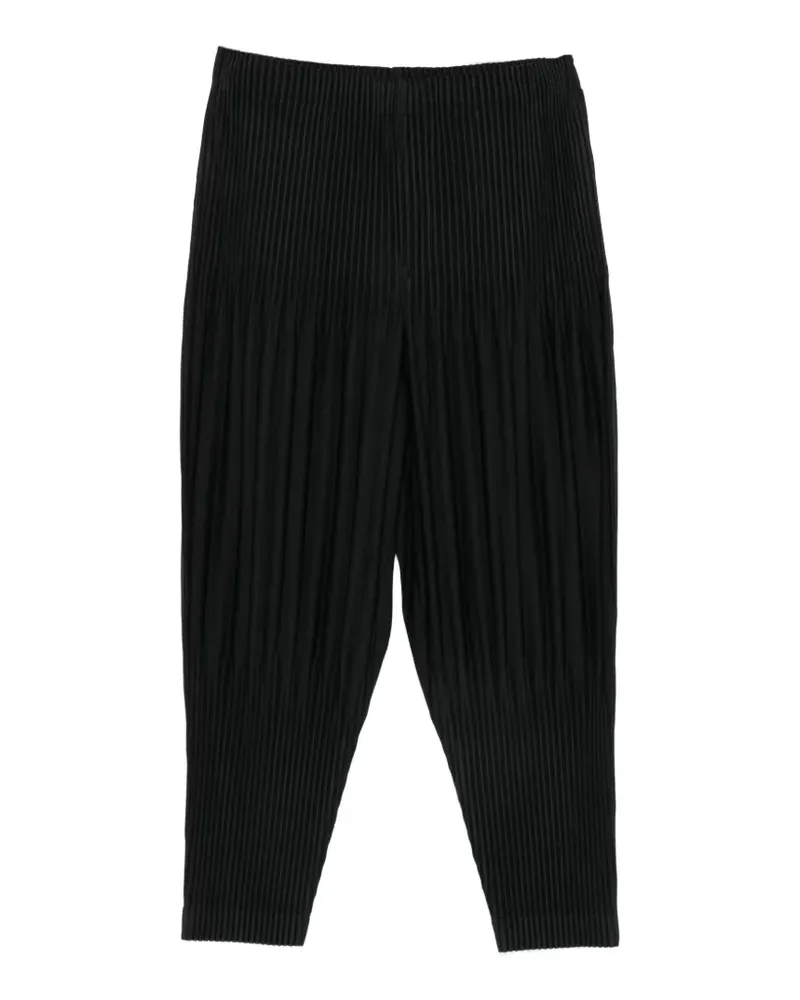 Issey Miyake Plissierte Tapered-Hose - Schwarz Schwarz