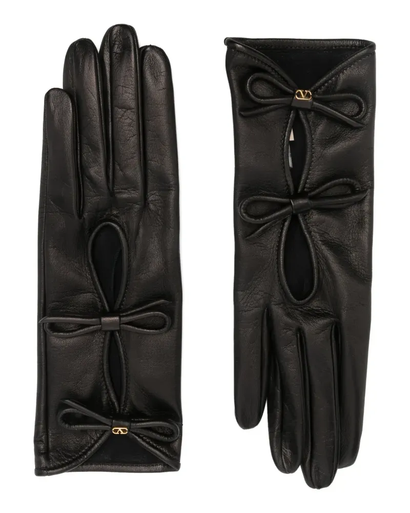 Valentino Garavani VLogo Signature Handschuhe mit Schleifendetail - Braun Braun