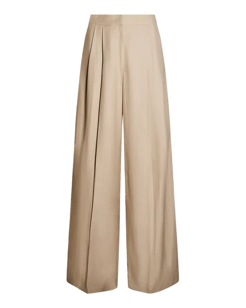 Yves Salomon Plissierte Palazzohose - Nude Nude