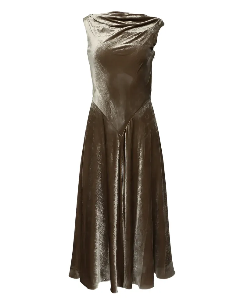 Altuzarra Drina Abendkleid mit Wasserfallausschnitt - Braun Braun