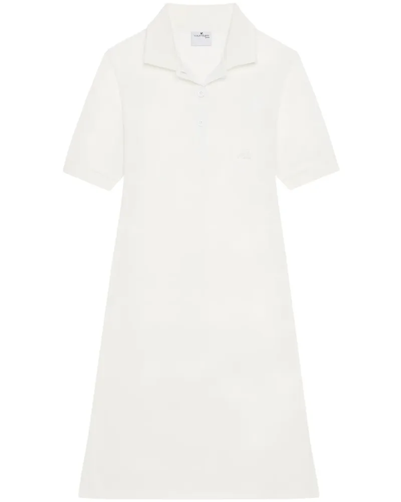 Courrèges Poloshirtkleid aus Piqué - Nude Nude