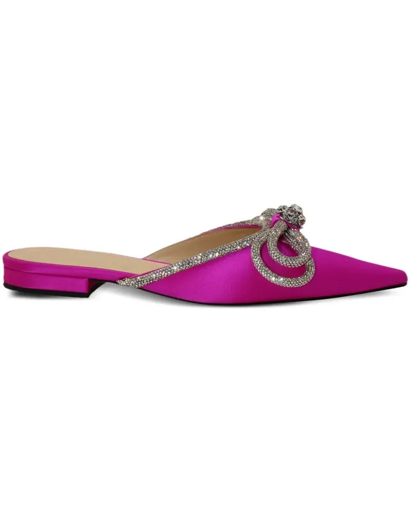 Mach & Mach Slipper mit Kristallen - Rosa Rosa