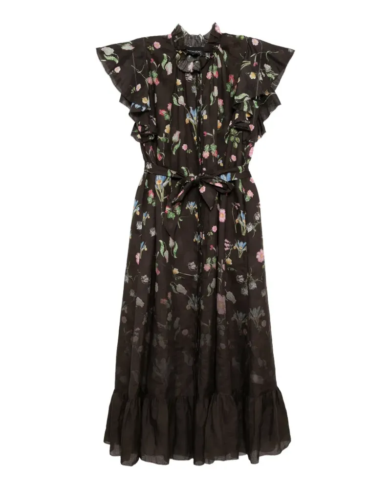 Cynthia Rowley Maxikleid mit Blumen-Print - Braun Braun