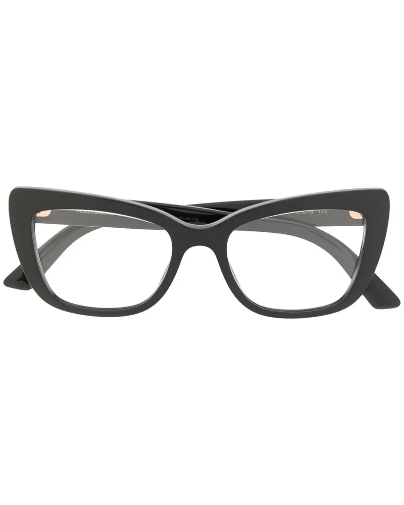 Dolce & Gabbana Cat-Eye-Brille - Schwarz Schwarz