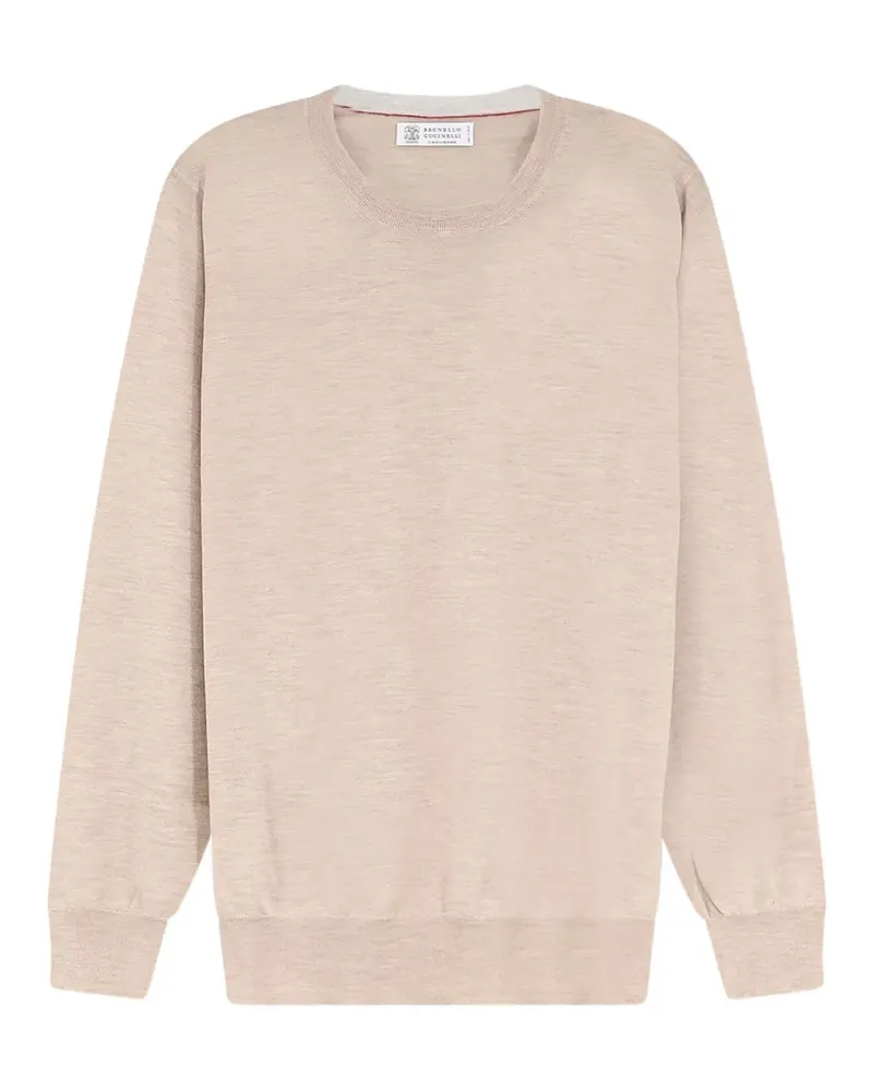 Brunello Cucinelli Pullover mit Rundhalsausschnitt - Nude Nude
