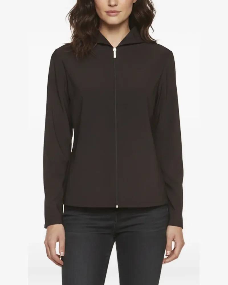 Max Mara Kapuzenjacke mit Reißverschluss - Schwarz Schwarz