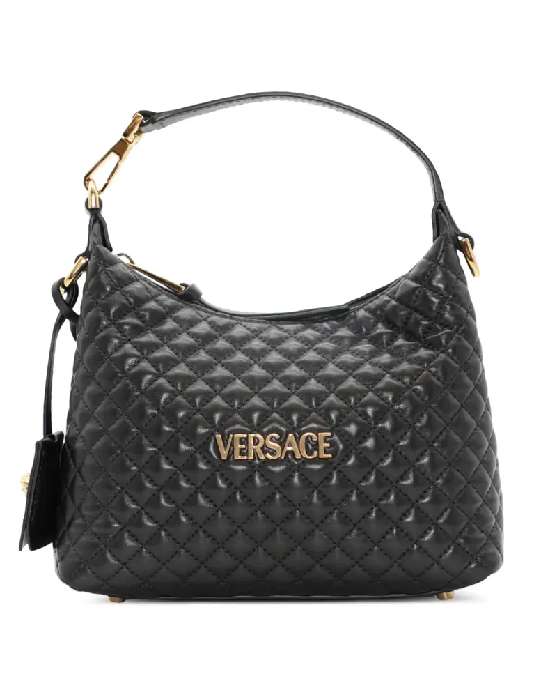 Versace Gesteppte Love Schultertasche - Schwarz Schwarz