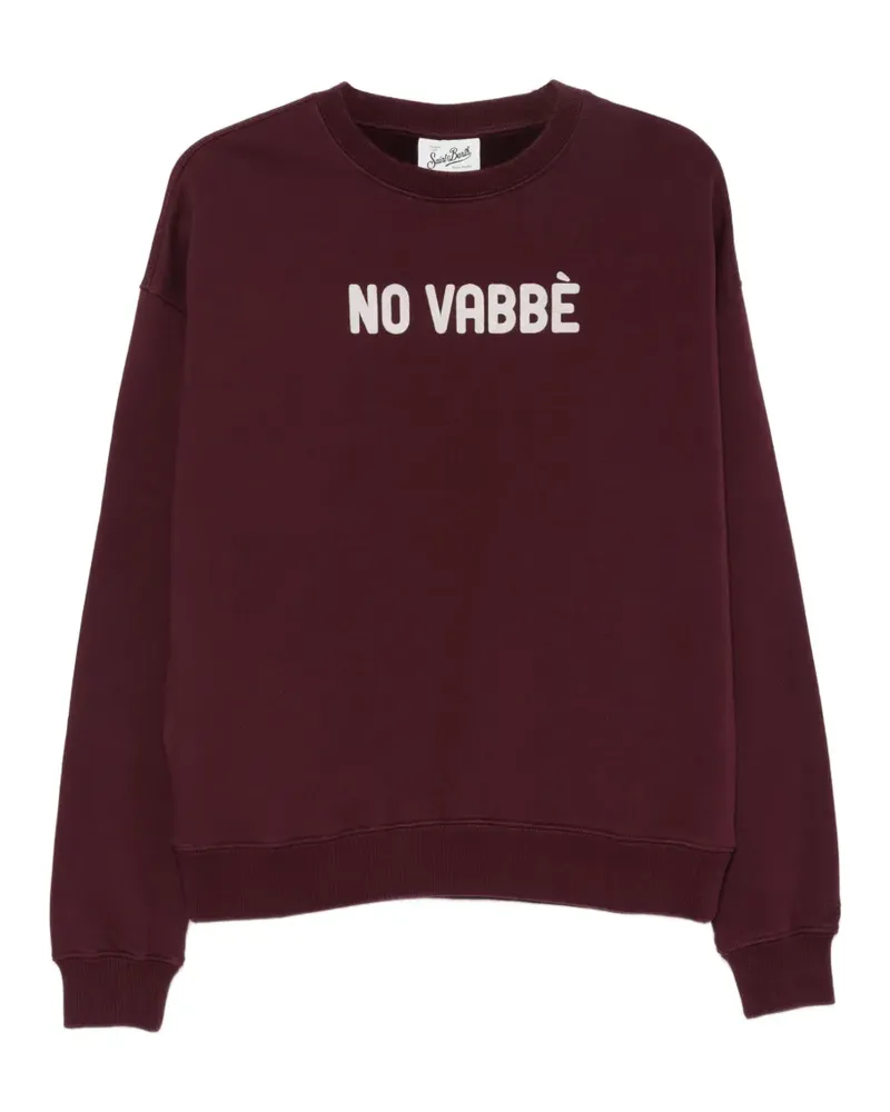 MC2 Saint Barth Sweatshirt mit Slogan-Print - Rot Rot