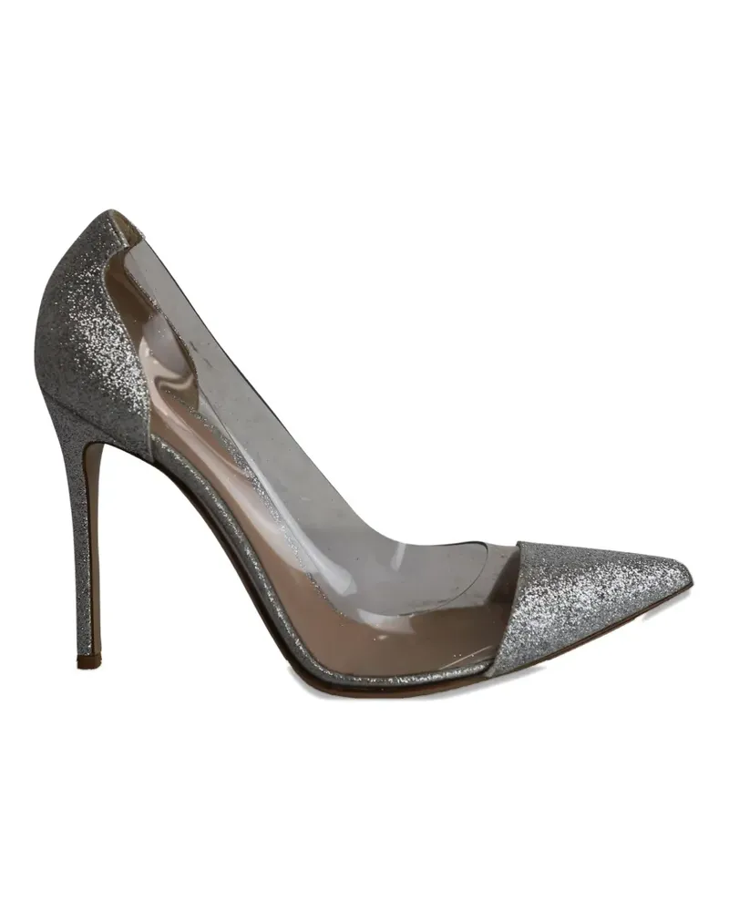 Gianvito Rossi glitter-detail pointed-toe pumps - Silber Silber