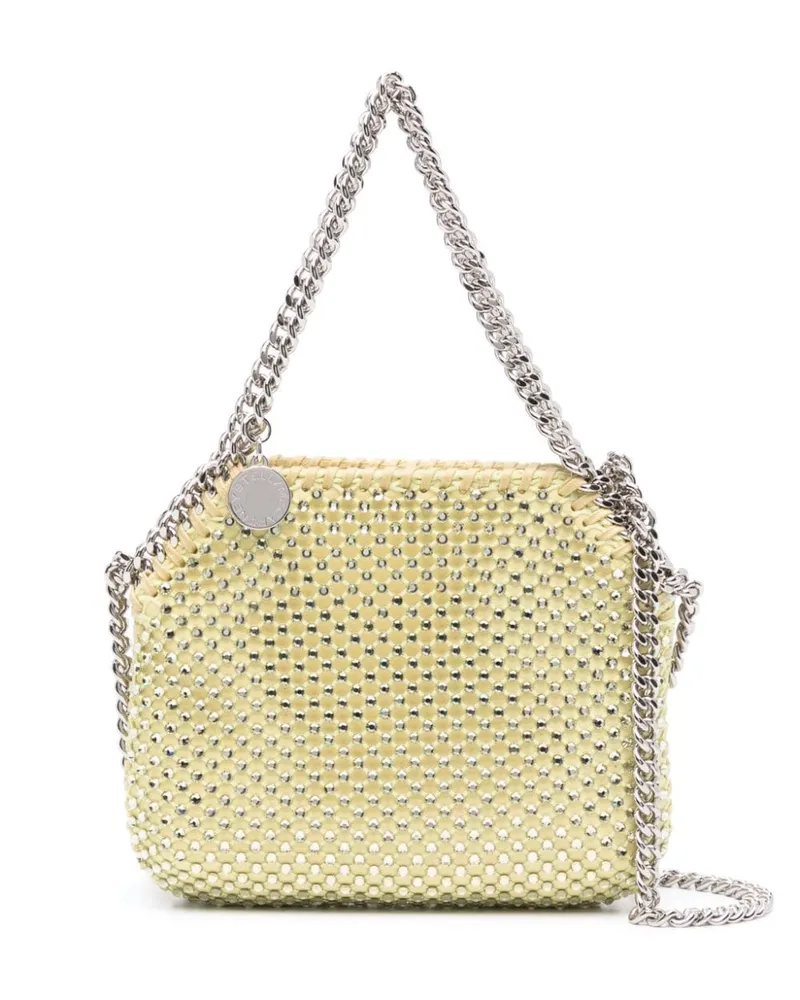 Stella McCartney Schultertasche mit Kristallen Gelb