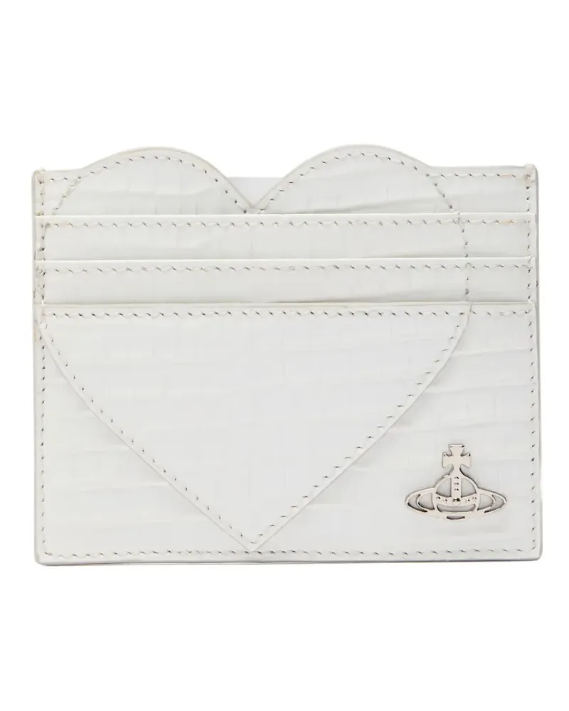 Vivienne Westwood heart-shaped leather card holder - Weiß Weiß