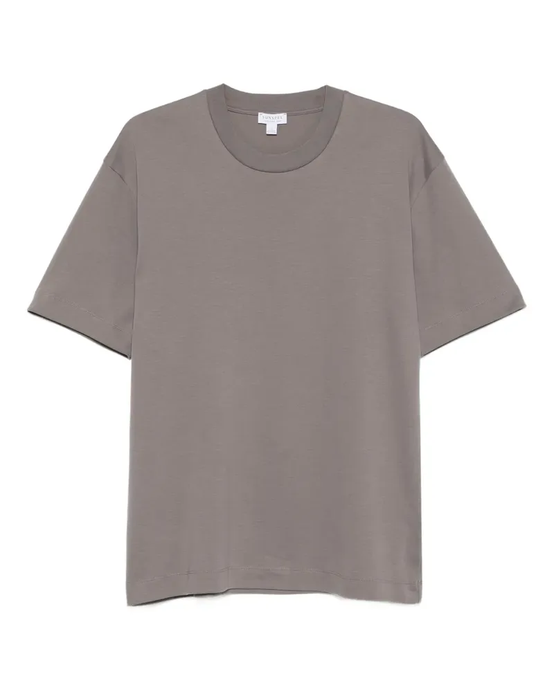 Sunspel T-Shirt mit rundem Ausschnitt - Grau Grau