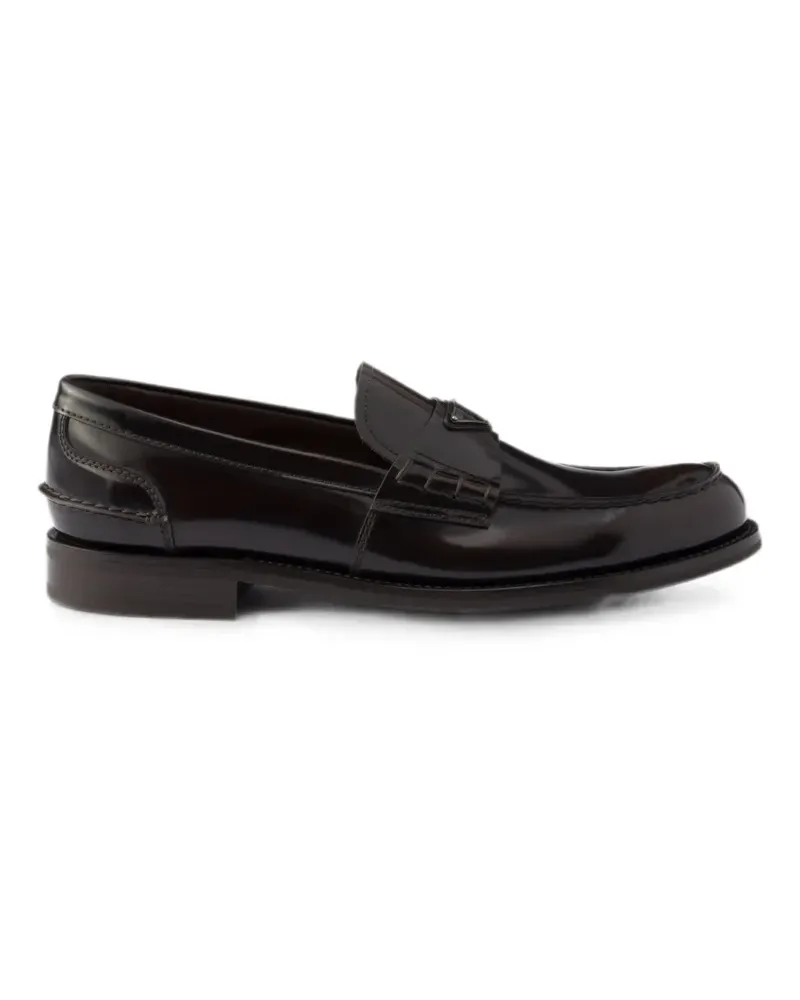 Prada Loafer aus gebürstetem Leder - Braun Braun