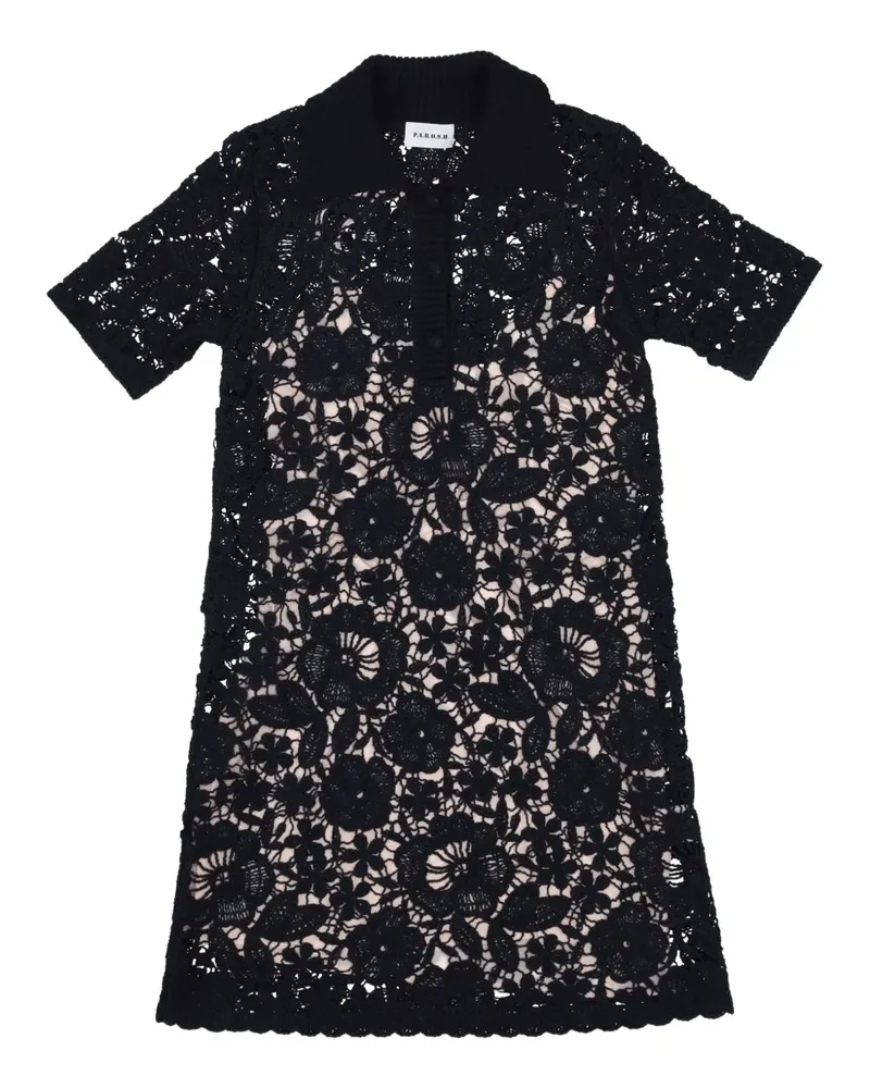 P.A.R.O.S.H. Kleid mit Blumenstickerei - Blau Blau