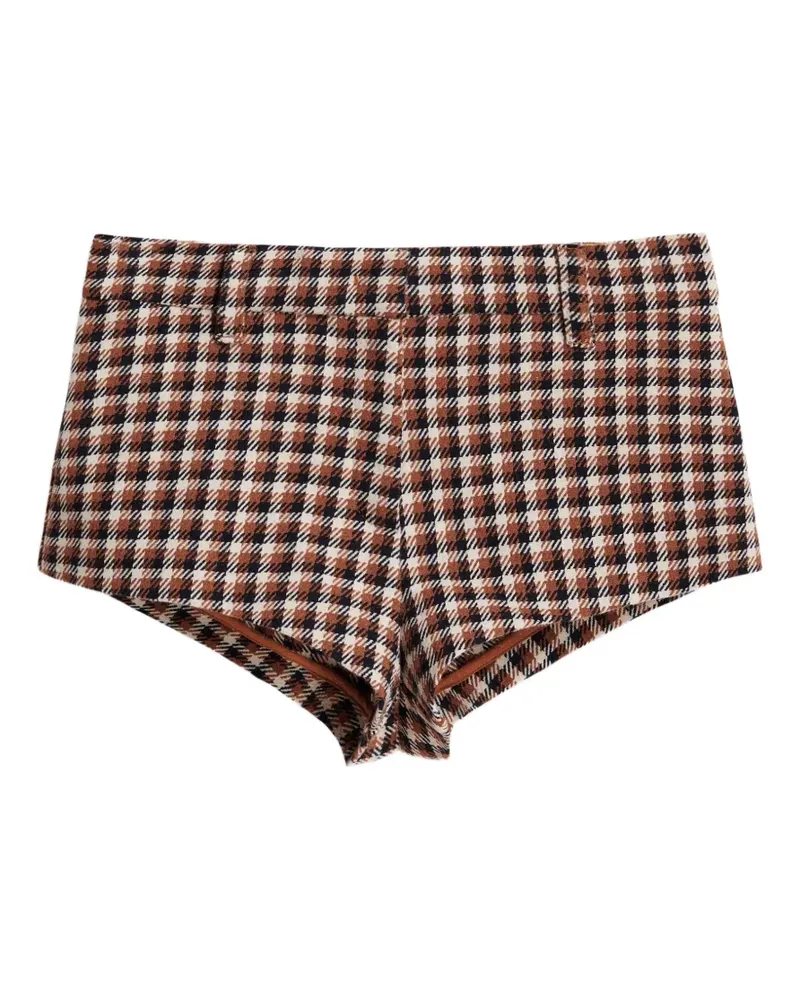 Essentiel Karierte Shorts - Braun Braun