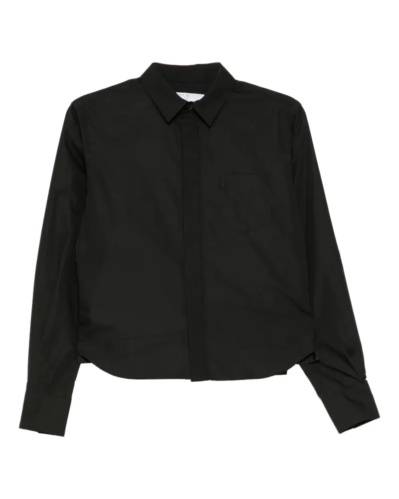Sacai Geknöpftes Twill-Hemd - Schwarz Schwarz