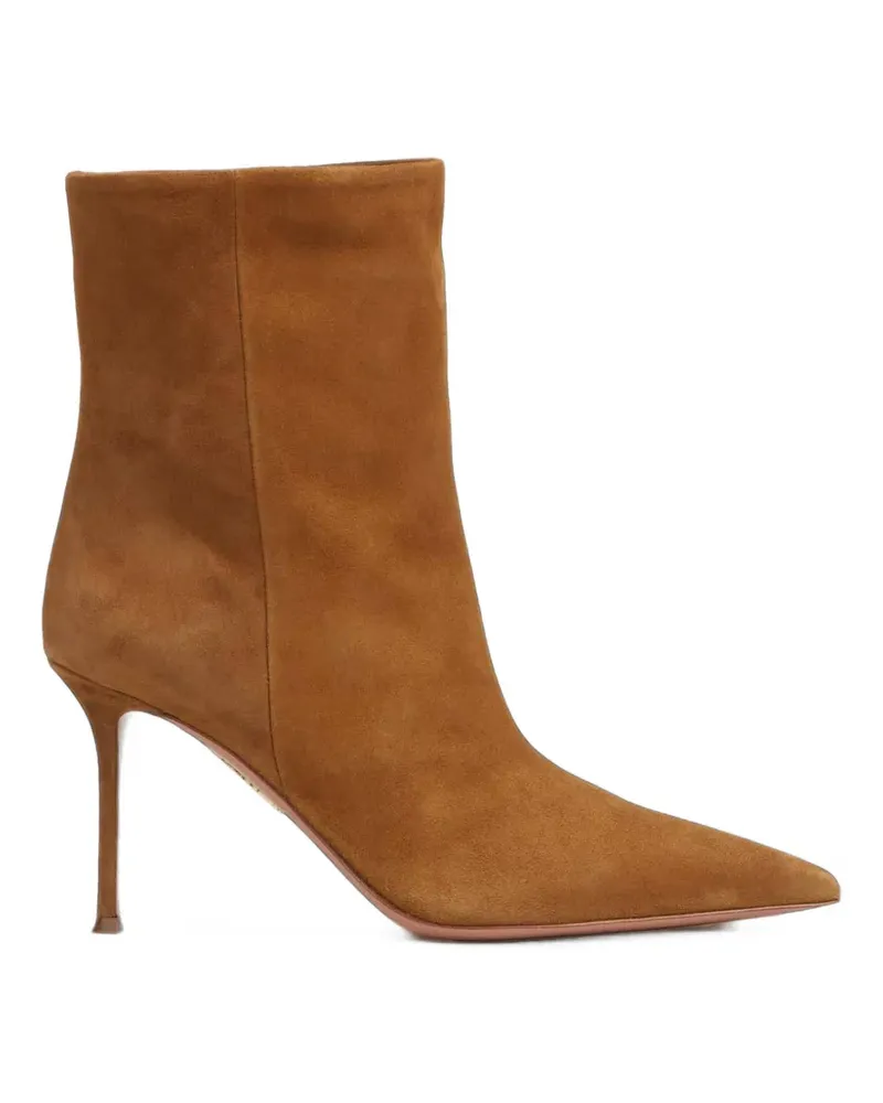 Aquazzura pointed-toe suede ankle boots - Braun Braun