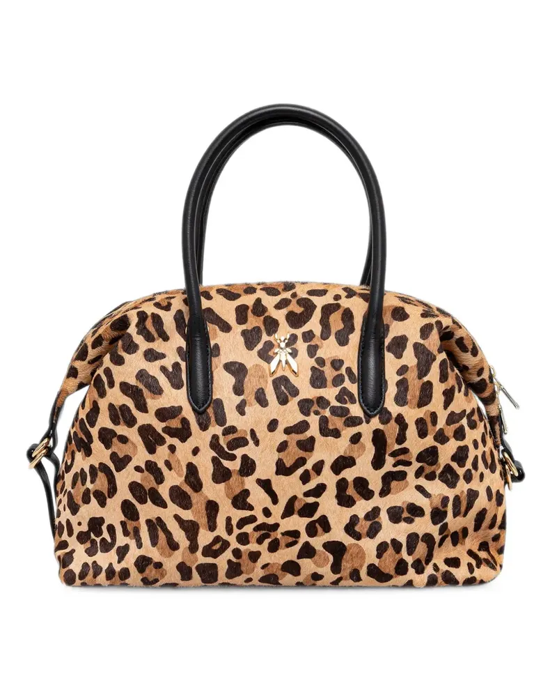 Patrizia Pepe Fly leopard-print tote bag - Nude Nude