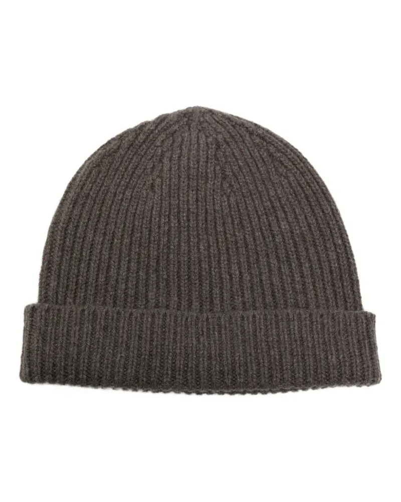 Rick Owens Gerippte Beanie - Grau Grau